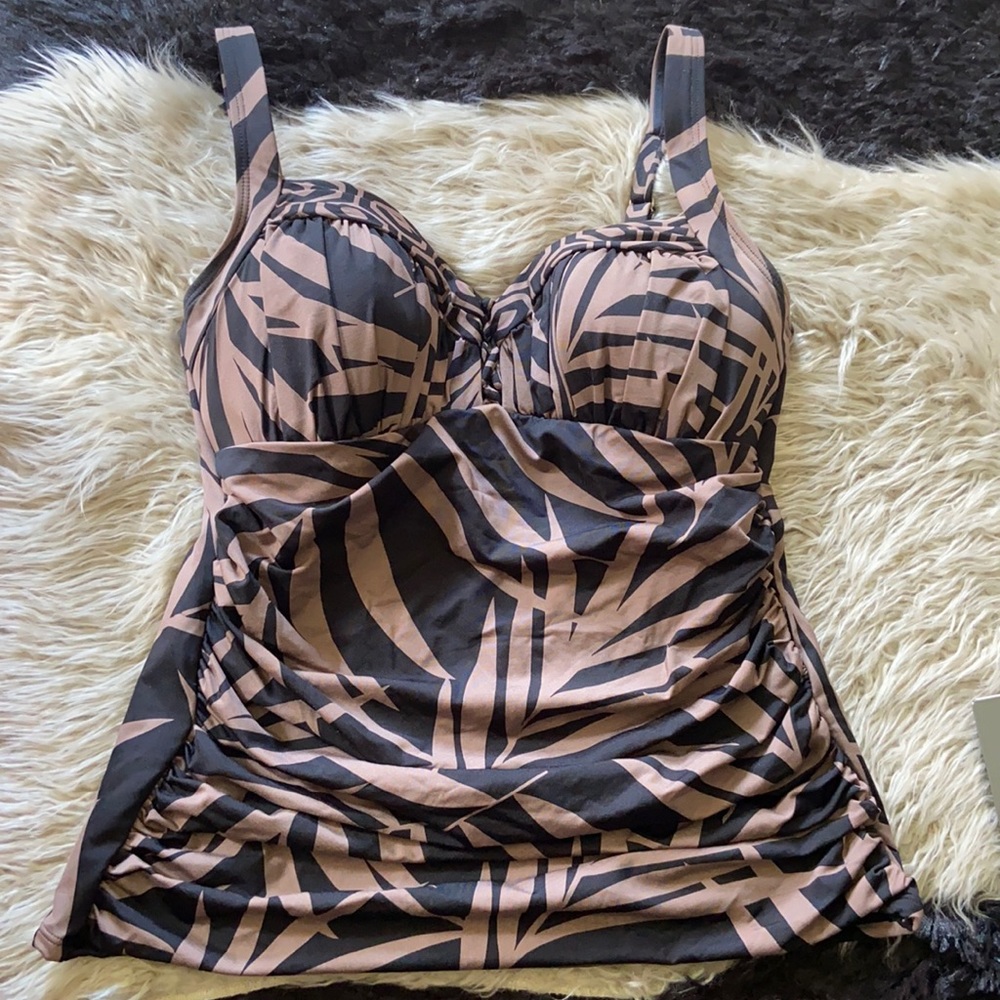 Miraclesuit Tankini Swimsuit Top Sz 10